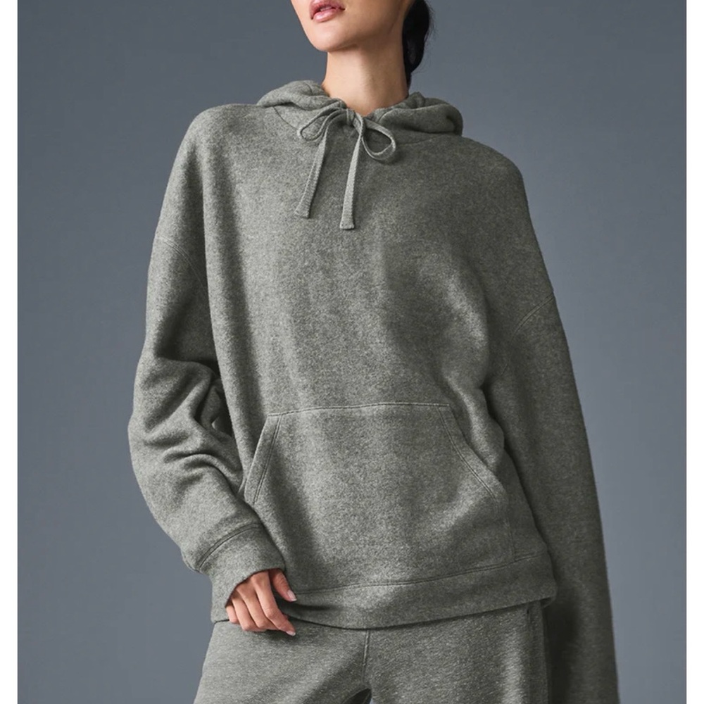 Alo Yoga marbled gray hoodie size L